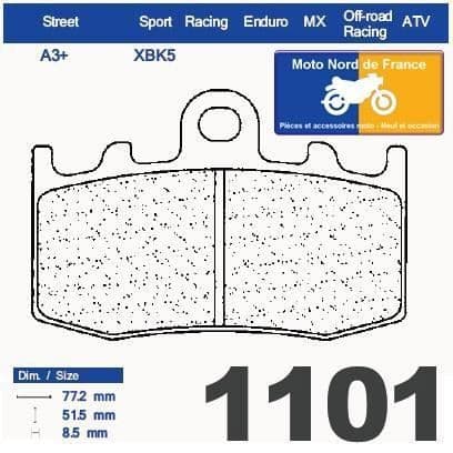 Set med Carbone Lorraine typ 1101 XBK5 bromsbelägg