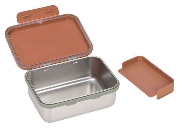 Lunchbox - Lässig - Happy Prints - Inox - Karamell - Barn - Rektangulär
