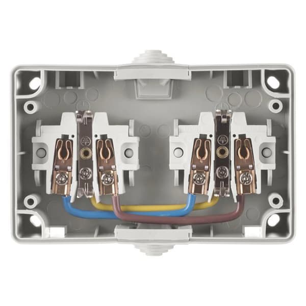 Emos-uttag - A1396.1 - Dubbel IP44 Schuko-uttag 250 V