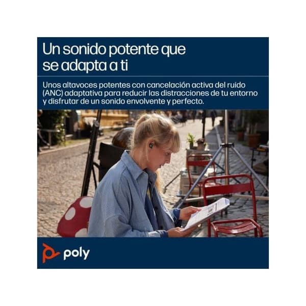 Hörlurar - POLY - A28PYAAABB - Bluetooth - Aktiv brusreducering - In-ear
