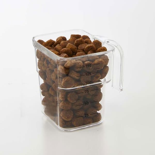 Plastburk för kattmat med mätglas Pet Svart