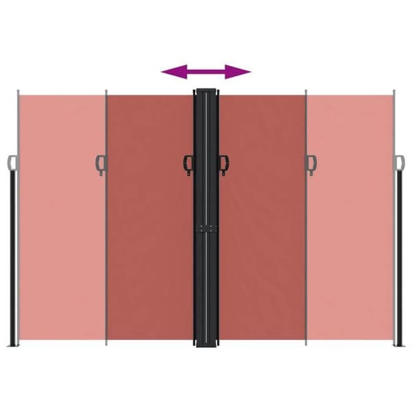 vidaXL Fällbar sidomarkis terrakotta 220x1000 cm 4004783