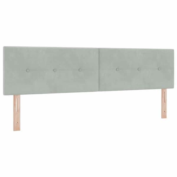 vidaXL Sänggavel Ljusgrå 180 cm Sammet 42007183
