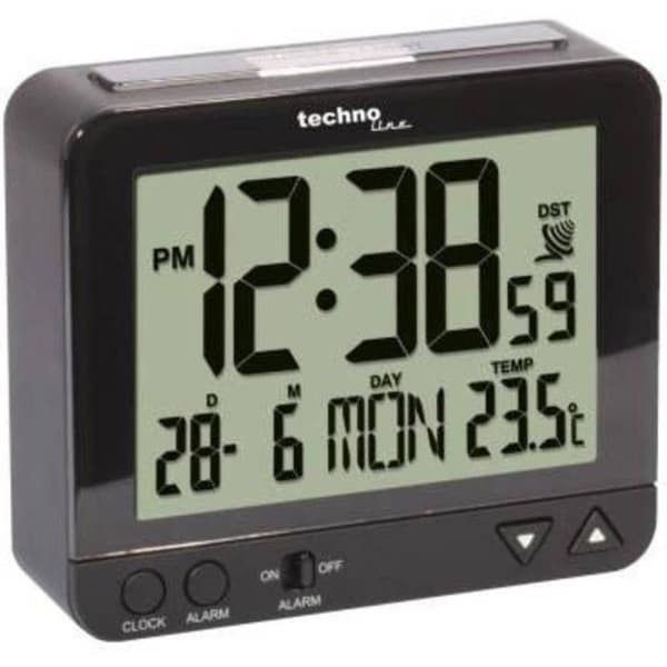Radioklocka - TECHNO LINE - WT 195 - AA - Svart - 95 x 32 x 80 mm