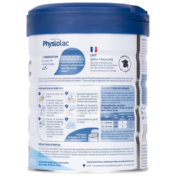 Physiolac 2:a Ålder 800 g