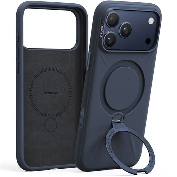 Coque Torras QPRO Silikonserie för iPhone 17 Pro Max - Marinblå