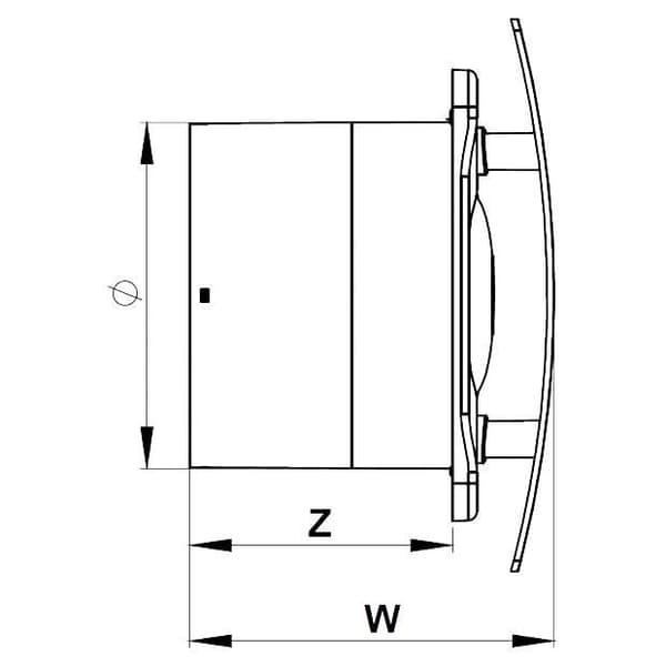 Köksbadrum väggmonterad ventilationshuv med timer 5 "125mm vit