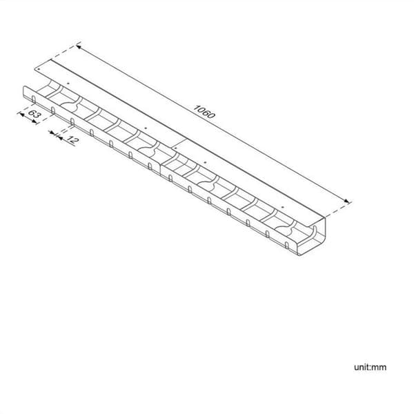 Kabelguide - SECOMP - Silverfärgad - Pack om 2 - Monterbar under skrivbord - Aluminium