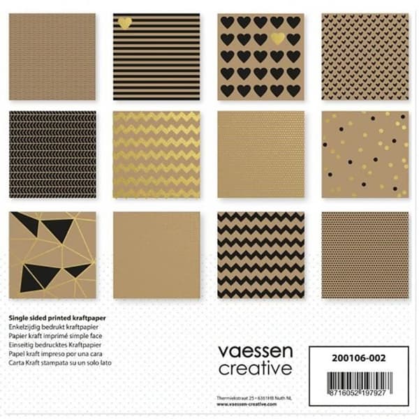 Kraftpappersdyna 'Love It' från Vaessen Creative (30x30 cm)