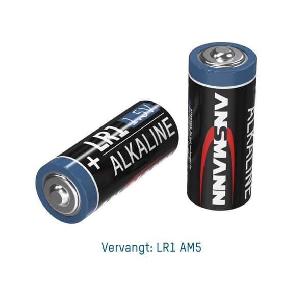 ANSMANN alkaliska batterier LR1 (paket med 8)