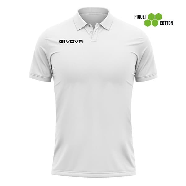 Sommar Polo - GIVOVA - 2XL - Korta ärmar - Vit - Regular fit