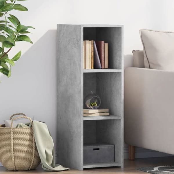 vidaXL Buffé grå betong 30x41x93 cm engineeringträ 846344