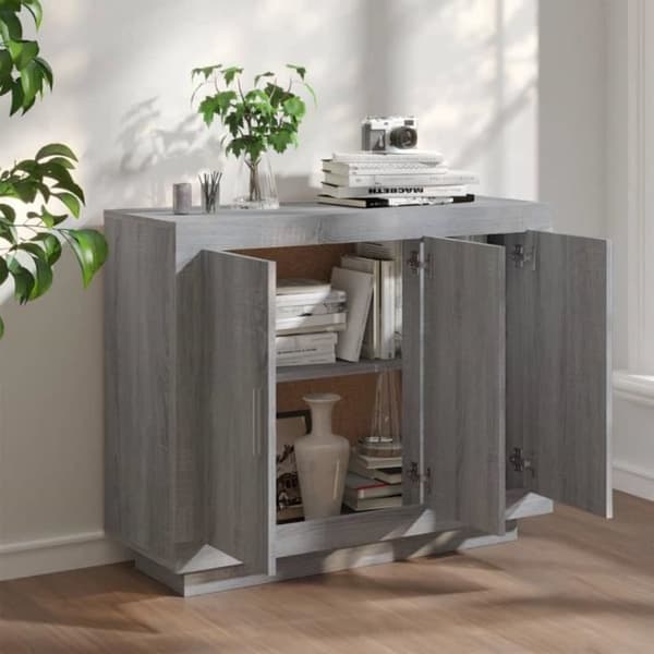 Skänk Sonoma Grå 92X35X75 Cm Konstruerat trä