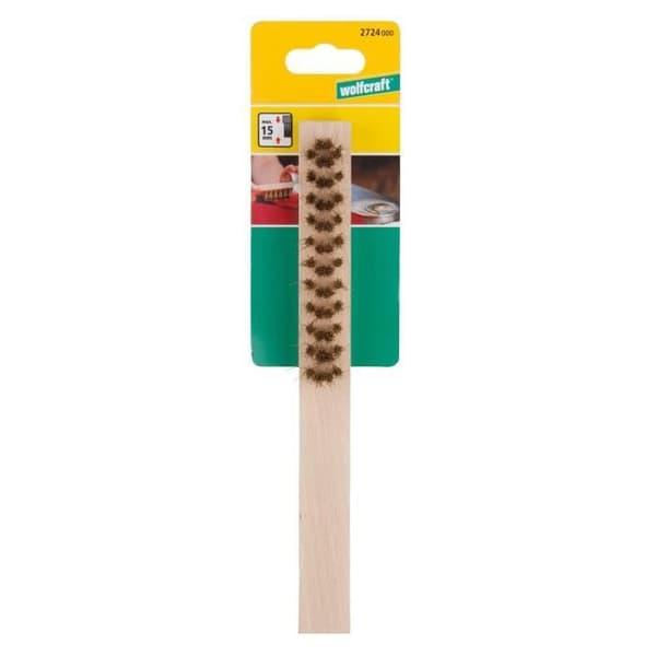 Brosch smyckesrengöring - WOLFCRAFT - 220 mm - Messing - Trådar - Hög kvalitet