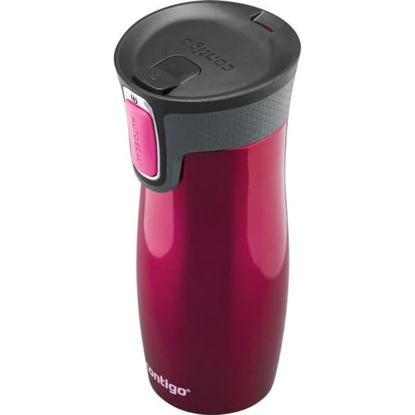 Isolermugg - CONTIGO - West Loop - Rostfritt stål - 100% vattentät - Hallon
