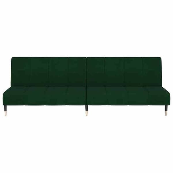 vidaXL 2-sits bäddsoffa Mörkgrön sammet 375876