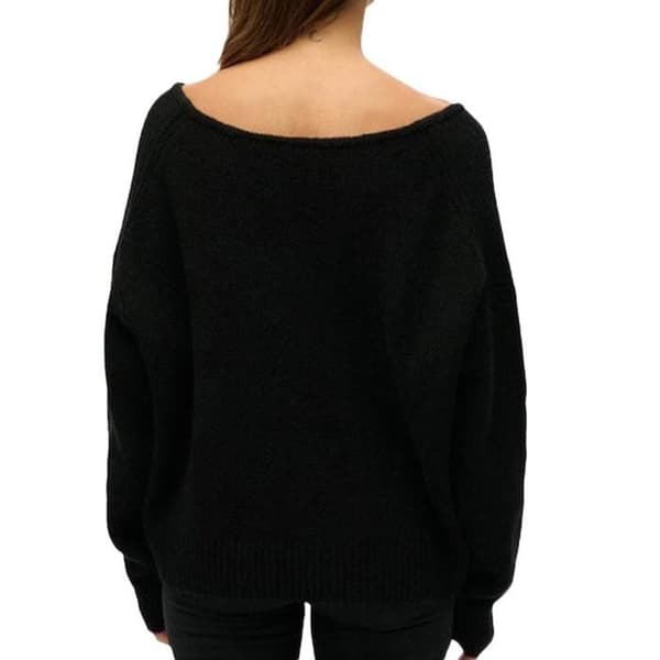 Pull Noir Femme Superdry Oversized