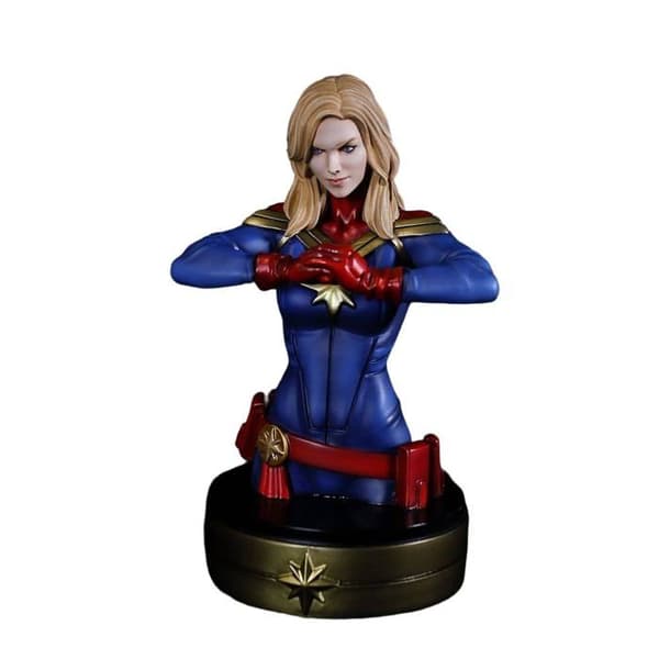 Byst - Semic - Captain Marvel - 20 cm - Polyresin - 2 utbytbara huvuden