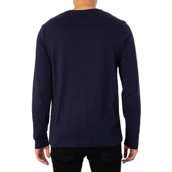 Normal Shield långärmad t-shirt - GANT - Herr - 100 % bomull - Blå