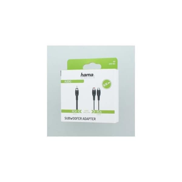 RCA-adapter - HAMA - Subwoofer - 1 RCA hane - 2 RCA hona - Flexibel