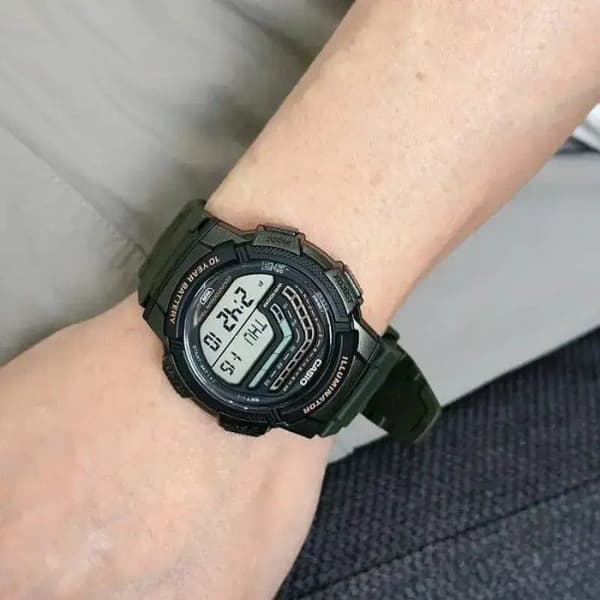 Klocka - CASIO - WS-1800 - Unisex - Grön - Kvarts - Digital