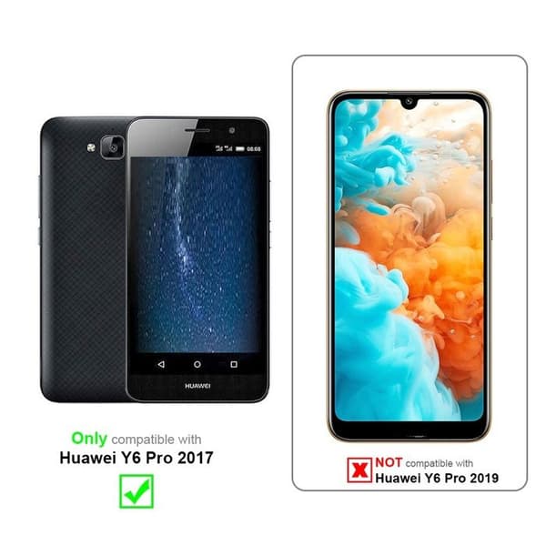 Flip-fodral för Huawei Y6 PRO 2017 i MÖRKBLAU CLASSY Plånbok Stötsäker
