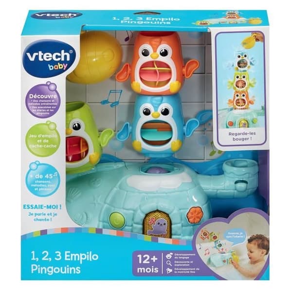 VTECH 1, 2, 3, EMPILO PINGUINER.