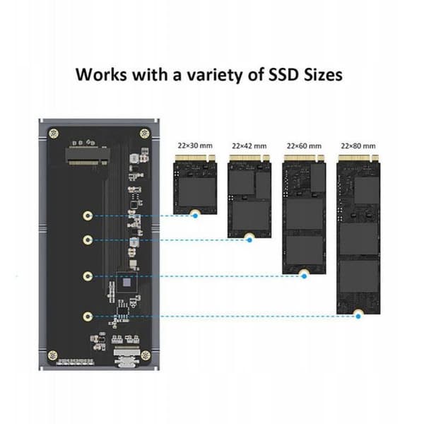 Extern SSD-hårddisk - STARTECH - NVMe PCIe USB4 - 40 Gbits - Kompakt - 2800 Mo/s