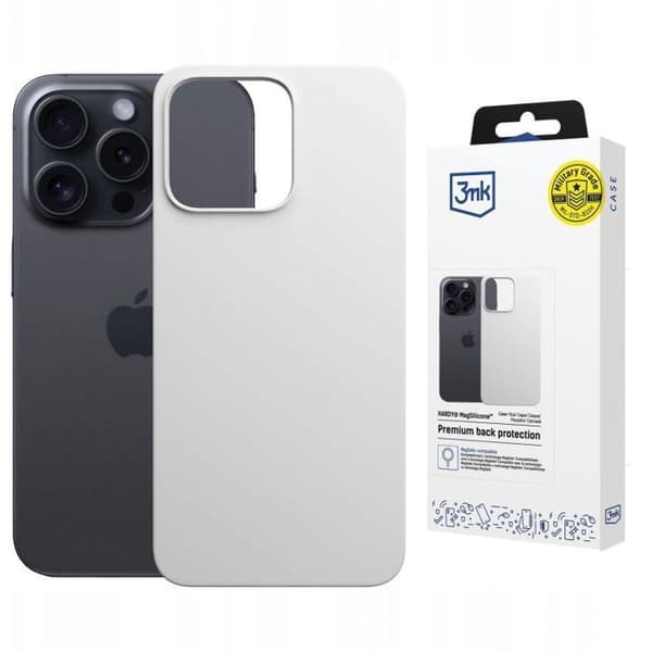 3mk Silikonhölje Hardy Mag för Apple iPhone 14 Pro Max, vit