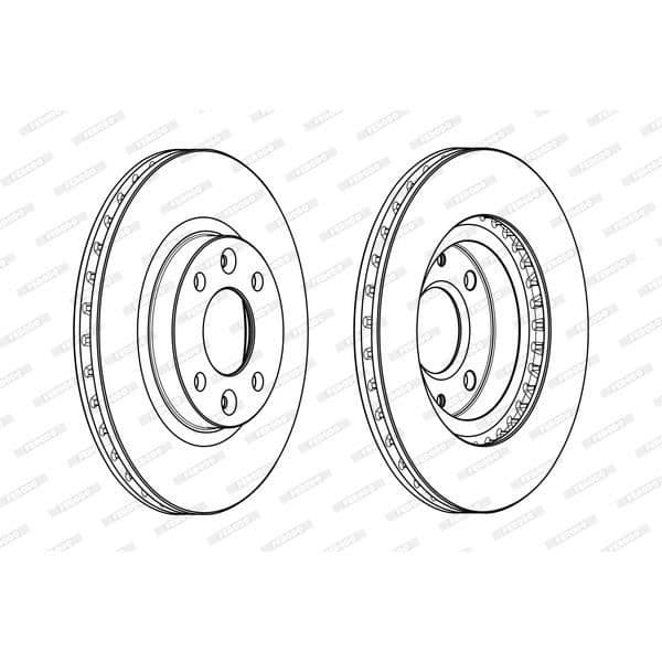 FERODO Set med 2 bromsskivor DDF2327C