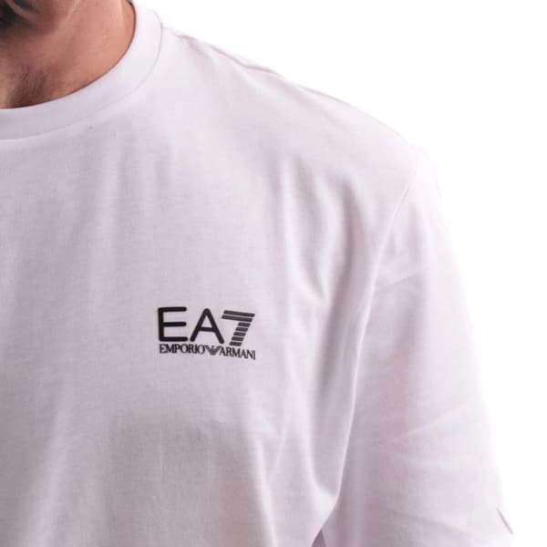 T-shirt - EA7 - Core Identity - Vit - Bomull - Korta ärmar
