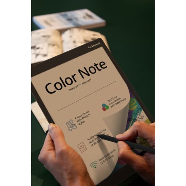 PocketBook Color Note e-läsare 10.3" 32GB svart och blå Android 12 Wi-Fi Bluetooth
