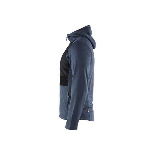 BLAKLADER Numbe ziphoodie - Herr - Blå - Polyester - Reflekterande band