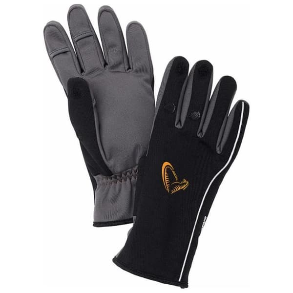 Vinterhandskar Softshell - SAVAGE GEAR - Storlek L - Varm foder - Vindskyddande skal - Vikbara spetsar