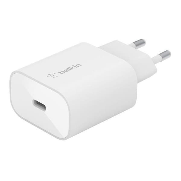 Väggladdare - BELKIN - USB-C - 25 W - PD PPS - Vit