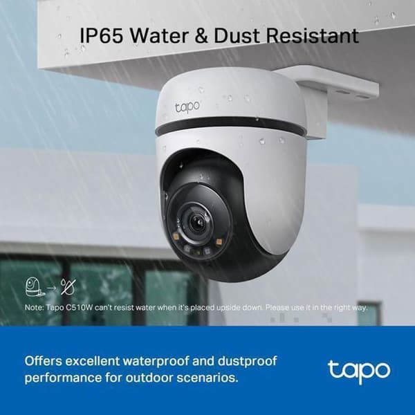 TP-Link Tapo C510W panoramisk/tiltbar utomhus Wi-Fi säkerhetskamera