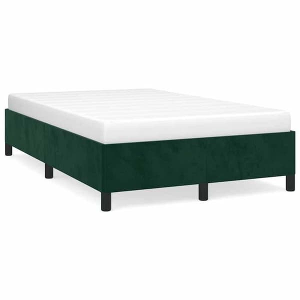 vidaXL Sängram utan madrass mörkgrön 120x200 cm sammet 347315