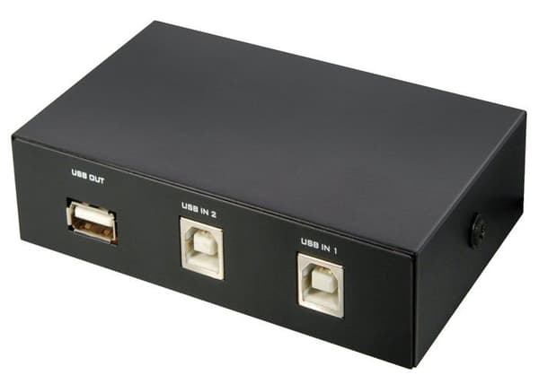 Switch USB - Inline - 60647 - Svart - 1 enhet - Manuel