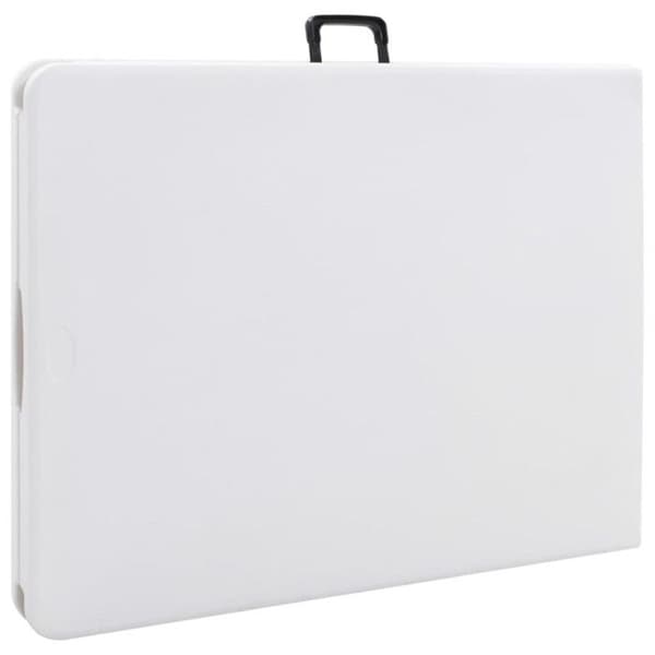 vidaXL Fällbart trädgårdsbord Vit 180x72x72 cm HDPE