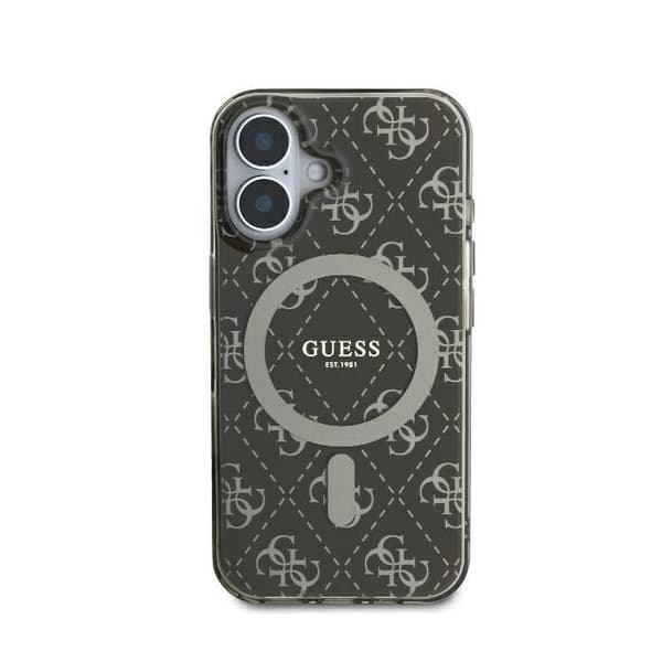 Coque Guess IML 4G Bakgrund MagSafe för iPhone 16 - Brun