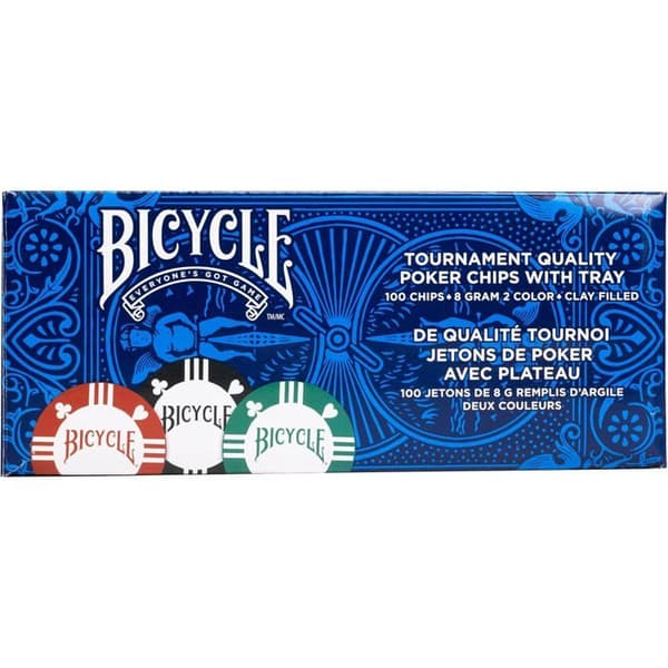 Stämningsspel Bicycle Pack med 100 pokerchips