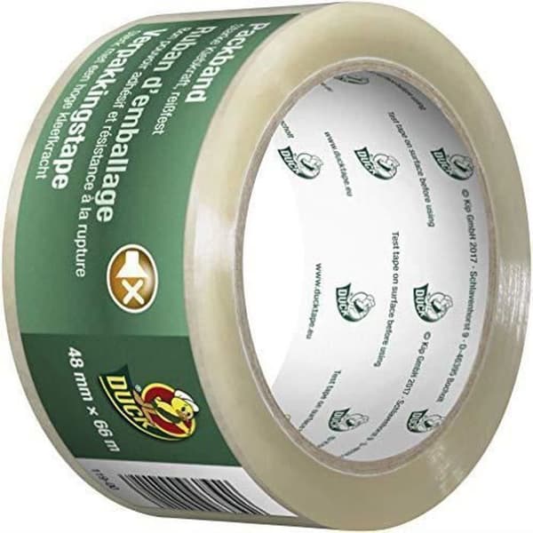 Duck Pack med 2 transparenta tejprullar 48mm x 66m