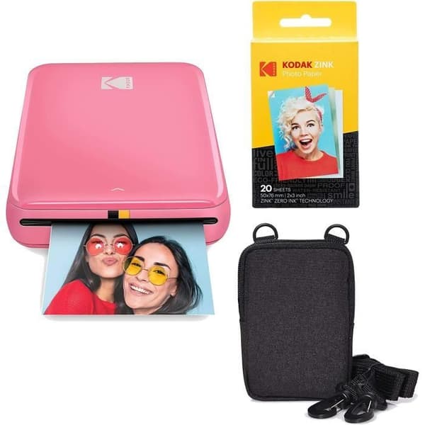 Mobil fotoprinter - Kodak - Step - Rosa - Bluetooth - ZINK Zero Ink