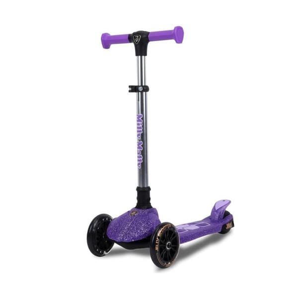 Scooter - Milly Mally - Jelly Violet - 3 hjul - Fällbar - LED