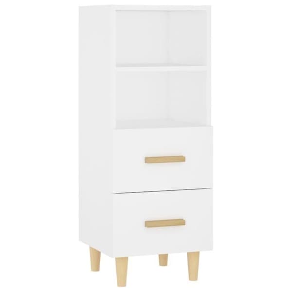 812357 vidaXL Buffé Vit 34,5x34x90 cm Ingenjörsträ
