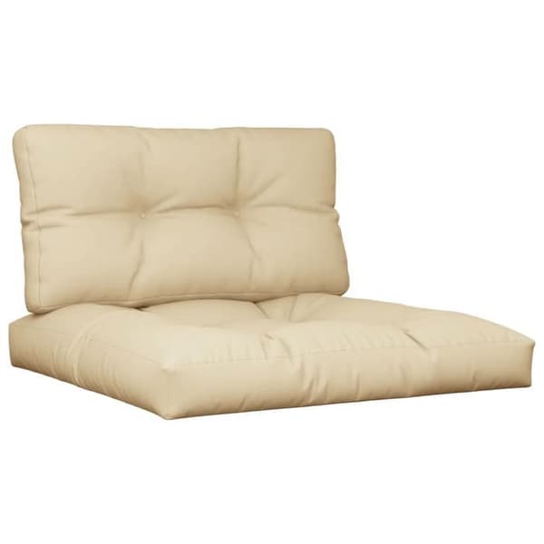 vidaXL Palletkuddar set om 2 beige tyg 360714