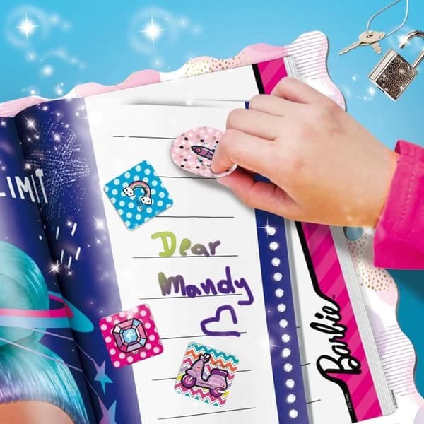Dagbok - LISCIANIGIOCHI - BARBIE - Dekorerade sidor, lås