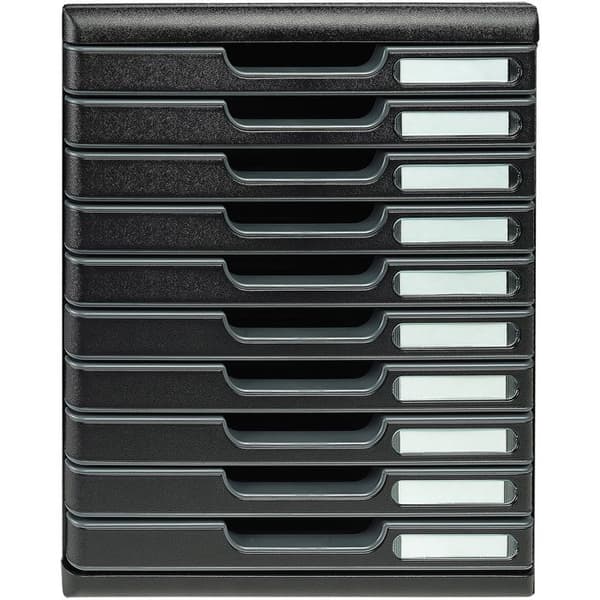 EXACOMPTA arkiveringsmodul - 10 lådor - A4+ format - ECOBlack svart