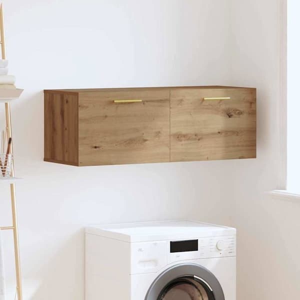 Väggmöbel ek - vidaXL - 100x36.5x35 cm - Väggmontering - Rustik - Effektiv förvaring - Modern design