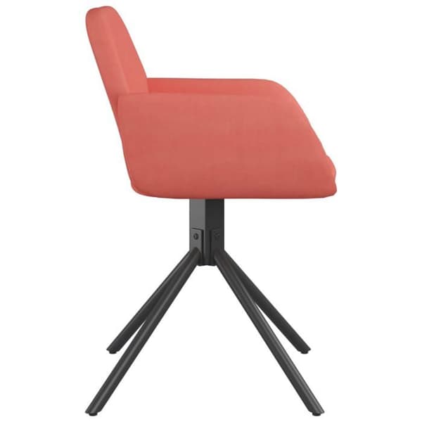 vidaXL Snurrande matstolar set om 2 Rosa Sammet 344744